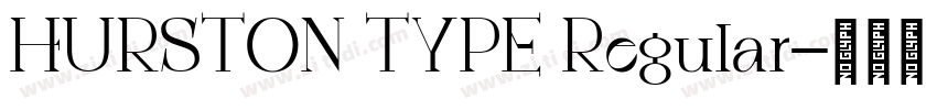 HURSTON TYPE Regular字体转换 HURSTON TYPE Regular字体转换